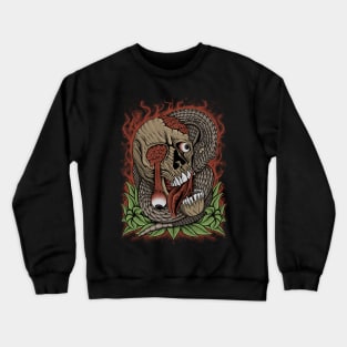 skull head and snake Crewneck Sweatshirt